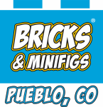 Bricks & Minifigs Pueblo logo