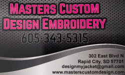 Masters Custom Design Embroidery logo