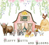 Fluffy Butts and Blooms logo